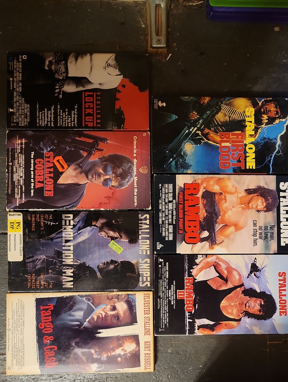 Sylvester Stallone VHS Movie Lot - Assorted Covers